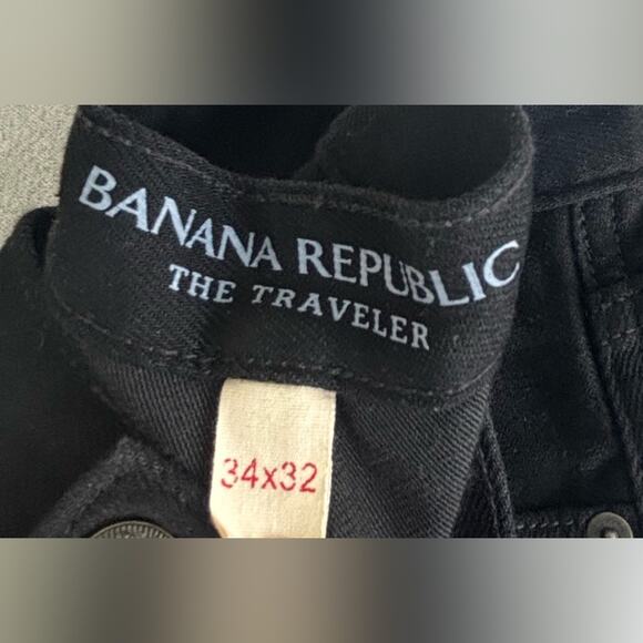 Banana Republic The Traveler Men's Black Slim Straight Jeans 34 X 32 - Picture 3 of 4